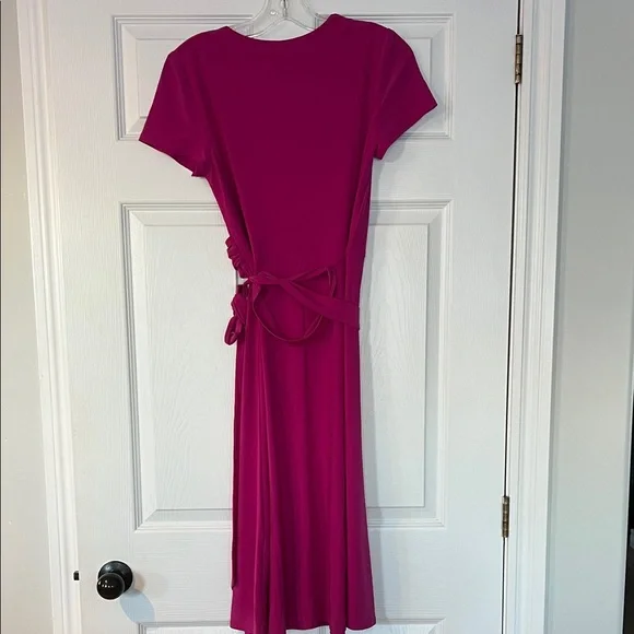 Eliza J Pink Midi Wrap Dress - Picture 3 of 9